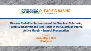 Miocene Turbiditic Successions of the San Juan Sub-basin, Potential Reservoir and Seal Rocks in the Colombian Pacific Active Margin - Spanish Presentation